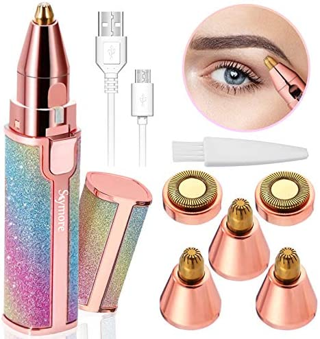 2 in 1 Rechargeable Facial Hair Remover And Eyebrow Trimmer