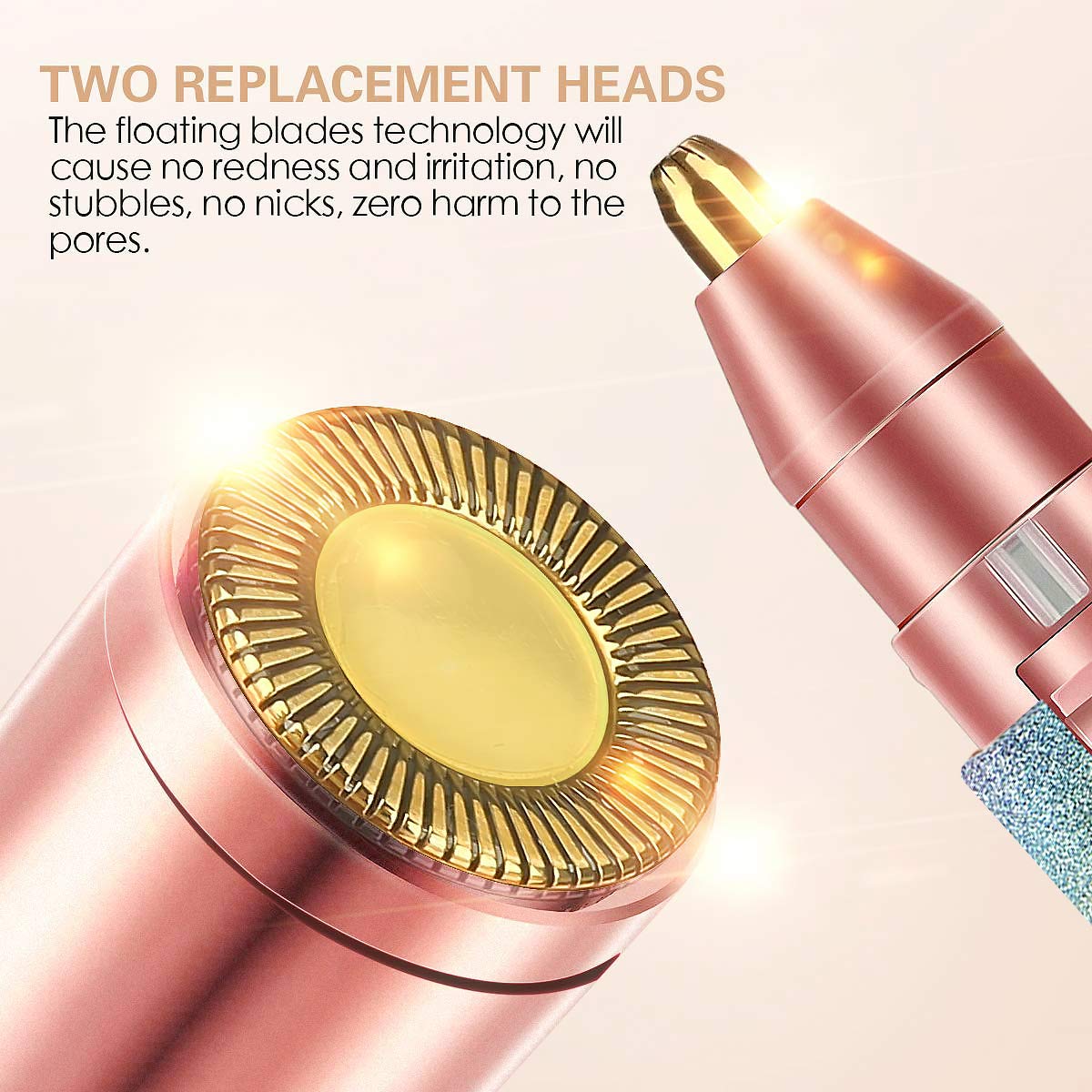 2 in 1 Rechargeable Facial Hair Remover And Eyebrow Trimmer